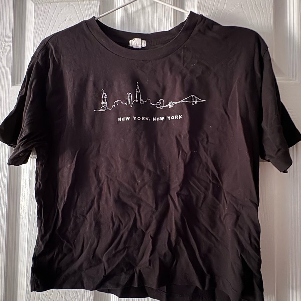 Garage New York Black Crop Tee